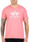 Alpha Industries Herren Basic T-Shirt, Blickdicht, Coral Red, 3XL