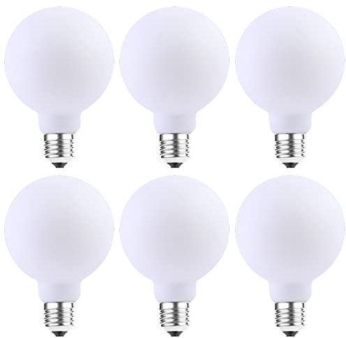NCC-Licht 6 x LED Filament Leuchtmittel Globe G95 12W E27 opal 1521lm warmweiß 2700K