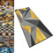 RYNS Schaffell Teppich 50x260cm Kurzflor geometrische rutschfeste Teppichläufer rutschfest Meterware Anpassbar Teppichläufer Meterware für Flur, Küche, Schlafzimmer C