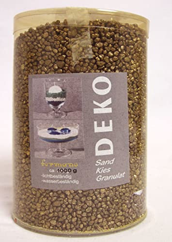 Deko-Granulat Sand Kies Gold, 1000g Box II. Wahl