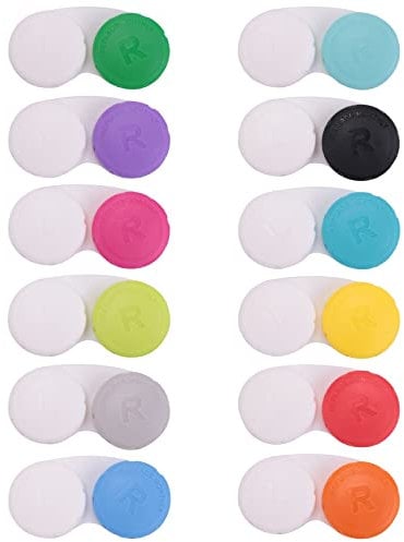 Folceretsc 12PCS Colorful Lens Case, Lens Immersion Kit, Suitable for Outdoor Mini Lens Case Screw Top