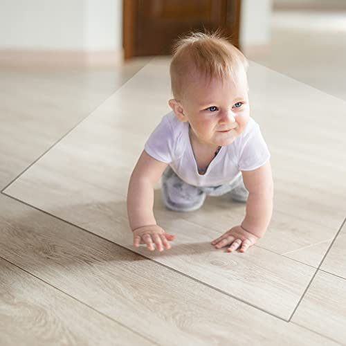 Clear Plastic Vinyl Rug Protector Cover Gaming Computer Rolling Chair Hardwood Floor Mat, for Vinyl Plank Flooring/Table Surface, Doormat, No Scratches Durable Clear Extra Large Rug Runner ( Size : 12