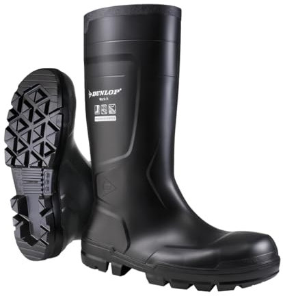 Dunlop Protective Footwear Mixte Work-It Full Safety Botte Industrielle, Black, 46 EU
