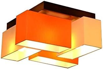 FKL DESIGN Home Deco Deckenlampe Deckenleuchte Milano B4D Lampe Leuchte 4 flammig verschiedene Varianten (Creme-Orange)