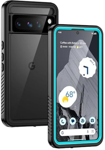 Lanhiem Cover Google Pixel 8 Pro Impermeabile, IP68 Waterproof Custodia Subacuqe,Antiurto Rugged Resistente con 360 Gradi Protezione dello Schermo per Google Pixel 8 Pro,Blu