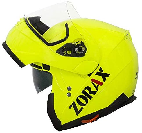 Zorax Yellow M (57-58cm) Double Visor Full Face Motorcycle Motorbike Helmet ECE Approved