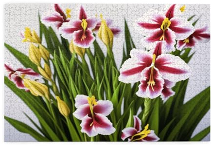 Gladiolus Printed Classic Puzzle 1000 Piece Wooden Adults Children Puzzles Leisure Game for Family Friends Birthday Gifts