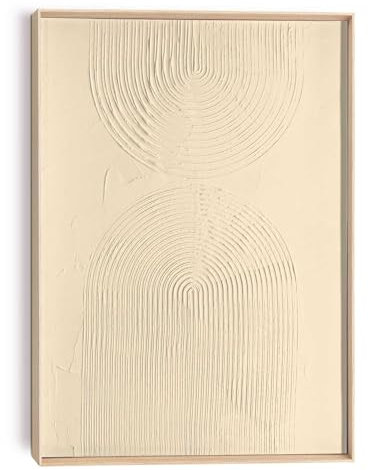 REINDERS Relief Wandbild, Bows - sand, Wohnzimmer, Poster, Wanddeko, Room Decor, MDF, Beige, 70x50cm