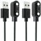 LANAFAY 2 Stück Magnetisches Ladegerät mit Ticwatch Smartwatch GTX - Smartwatch Zubehör- (4mm Abstand von 2 Ladestiften) Kompatibel für Xiaomi-Haylou Solar LS 01/02/05, USB Ladekabel Kompatibel