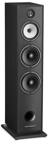 TRIANGLE - BOREA BR10 Hi-Fi Standlautsprecher - Belastbarkeit 200W - Leistung 92 dB/W/m - 21 cm Lautsprecher - Vielseitiges Musik- und Heimkino - 245 x 1110 x 380 mm - Schwarz (Stück)