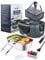 Buddew Electric Lunch Box 80W Lunch Heater for Adults, 12/24/110-230V Portable Food Warmer for Travel & Work, 1.5L, Loncheras para Hombres de Trabajo (Gray+Black)
