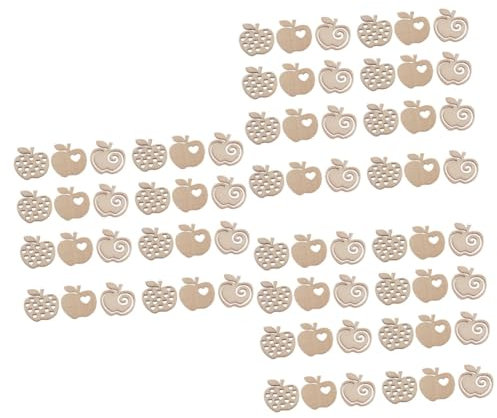 SEWACC Äpfel Streudeko 300 Stk Holzscheibe Für Party Tischdeko Esstisch Holzdekoration Wandtapetendekoration Bulk-chips Mini-chips Bastelzubehör Selber Machen Hölzerne Ornamente Bambus