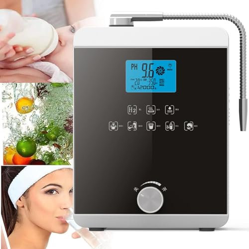 YANDDEA Máquina Agua Hidrógeno Rica En Hidrógeno, Ionizador Y Purificador Agua, Ionizador Agua Doméstico Inteligente hasta 800mv Redox, Ph 3-11, Máquina Agua Ácido Alcalino