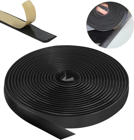 5M/16FT Tira de Sellado de Parabrisas de Coche, Coche Tira del Sello de Puerta Autoadhesiva de Goma Burlete Impermeable Protección para Junta Borde de Ventana Delantero Trasero AutomóVil Camión