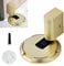 Upgraded Magnetic Door Stopper, Adjustable Punch-Free Silent Floor Doorstop for Various Door Types, Perfect for Yard, Living Room, Bedroom, Kitchen, Bathroom (Brushed Gold)