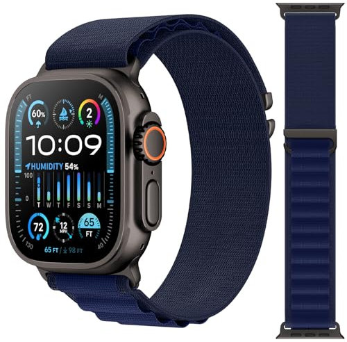 ORRLBB Alpine Loop Compatible con Correa Apple Watch Ultra 2 Ultra 49mm 46mm 45mm 44mm Mujeres Hombres Nailon Correas deportiva para iWatch Series SE 2 SE 10 9 8 7 6 5 4