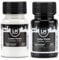 LM-Kreativ Lederfarbe 2 x 50ml - Schwarz & Weiß - Hochwertige Farbe für Lederpflege und Leder Reparatur - Ideal für Sneaker, Schuhe und Taschen - Für Glattleder, Kunstleder und Lederoberflächen