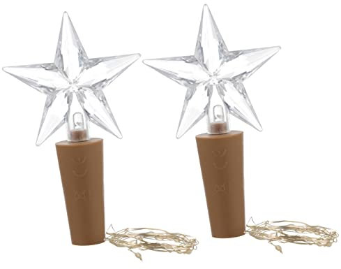 Cabilock 2stücke Fünfzackige Korklichter Led Lichterketten Für Flaschenkorken Weinflaschenlichter Mit Kork Korklichter Für Party Dekoration Innenhof Terrasse