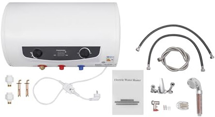 Chauffe-eau électrique 2000 W - Fixation murale - Chauffe-eau instantané - 35 l - Chauffe-eau électrique avec douchette - Robinet