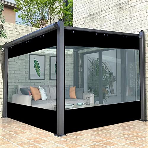 Transparente Abdeckplane Reißschutz Glas mit Metallösen Universal für alle Jahreszeiten anpassbar für Terrassen Veranda Sichtschutz Räume und Pavillons