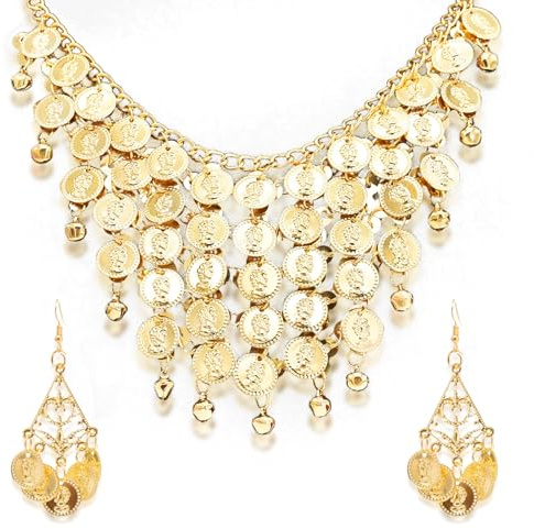 Audio frequency% Bauchtanz Accessoires Damen, Bauchtanz Schmuck, Wahrsagerin Accessoires, Zigeuner Kostüm Zubehör Pirate Accessories Bauchtanz Kostüm Schmuck Für Mottoparty Carnival