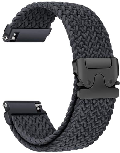 Braided 22mm Watch Strap for Garmin Venu 2 3/Forerunner 255/Forerunner 265/Vivoactive 4 Men/Women,Nylon Sport Band for Samsung Galaxy Watch 3 45mm/Galaxy 46mm/Gear S3 Frontier/Huawei GT4/GT3/GT2 46mm