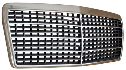 Passend für Mercedes W124 Grill Kühlergrill Frontgrill Chrom Rahmen 06/93-95