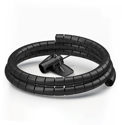 Kalttoy 1 5/3 Mètres Longueur Flexible Câble Spirale Protecteur Salon Power Wire Management Organisateur Tube