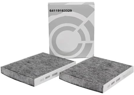 Innenraumfilter, kompatibel mit BMW, F01 F02 F07 F10 64119163329 64119272642 Aktivkohlefiltersatz 64119163328 927264