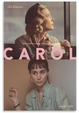 YHNGFDSKNB Carol2 Leinwand-Poster, moderne Klassiker, Film-TV-Serie, Wandkunst, dekoratives Gemälde, Schlafzimmer, 50 x 75 cm, ungerahmter Stil