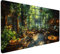 Tapis de Souris XXL 1600x800x3mm Tapis de Souris Vert, Salle à Manger Grand Mouse Pad avec Coutures sur Les Bords Desk Mat, Protection Bureau avec Base Anti-Dérapage pour Joueur/Bureau Cadeaux XZ-601