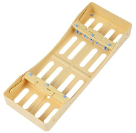 minkissy Sterilisationsbox für Dentalinstrumente aus Langlebigem Abs Kunststoff Faltbares Desinfektions tablett für Werkzeuge Gelb Einfach zu Reinigen und Steril Aufzubewahren