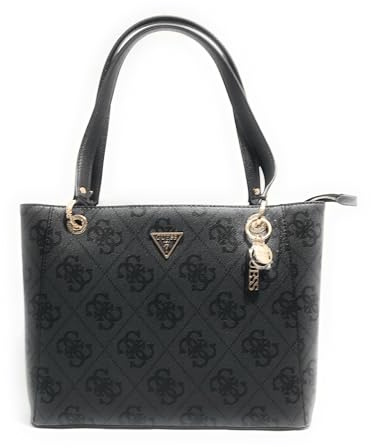 GUESS Schultertasche Shopper Noelle II Tote Bag Coal Logo dunkelgrau