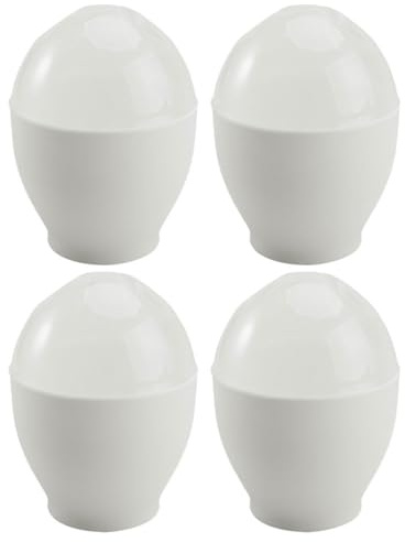 Zerodeko Lot de 4 Tasses Vapeur pour Œufs Micro-ondes en Polypropylène Sûr Cuiseur à Œufs Rapide et Pratique pour Petit-déjeuner Sain Ustensile de Cuisson au Four à Micro-ondes