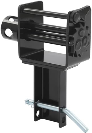 Treuil portable avec une capacité de charge de 2450 kg et une résistance à la rupture de 7350 kg, treuil manuel avec 2 trous réglables - Treuil de poche pour remorque de bateau de 3,81 x 7,62 cm (noir