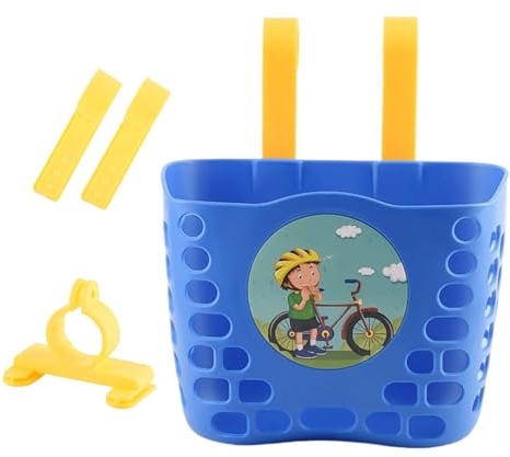 RCGOFOLLOW Wasserdichter Fahrradkorb für Kinder, vorne, einfach zu montieren, vielseitig einsetzbar für Fahrräder, Roller, Balance Cars und andere Kinderfahrzeuge. Fahrradkorb