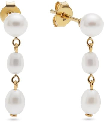 CHRIST Damen-Ohrstecker 585er Gelbgold Süßwasserperle One Size 89224154