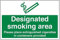V Safety Place Cigarettes In Container Provided Prohibition Sign - 300mm x 200mm - 1mm Rigid Plastic