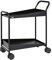 LagerinoKonga Design Tischwagen, 2 Ebenen, 866x455x980 mm, 150 kg Tragfähigkeit, Schwarz