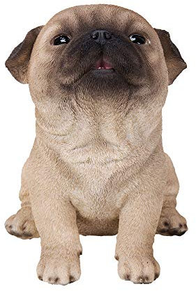 Pacific Giftware Mops Figur sitzend 14,5 cm - Hunde Welpe Baby Dekofigur Geschenk für Hundeliebhaber