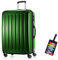 Hauptstadtkoffer - Alex Hartschalen-Koffer-XL Koffer Trolley Rollkoffer Reisekoffer Erweiterbar, 4 Rollen, Zahlenschloss, 75 cm, 119 Liter, Grün + Design Kofferanhänger