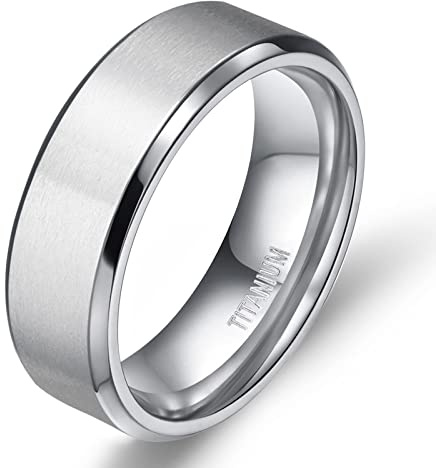 Zakk Damen Herren Ringe Titan Silber Matt Gebürstet Verlobungsring Partnerring Eheringe Trauringe 4mm 6mm 8mm 10 mm Breit