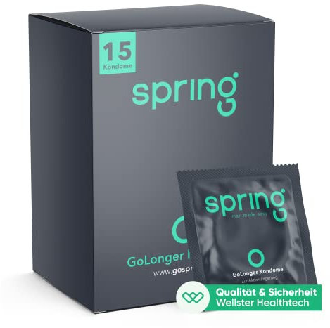 GoSpring GoLonger Kondome 15 Stück/Box Größe 53 mm