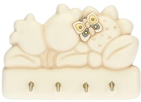 THUN - Appendichiavi con Mughetti, Linea Elegance - Arredare la Casa, Altri Oggetti Decorativi - Ceramica - 18x3,7x12 cm h