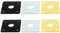 ECSiNG 6PCS Curved Jack Plate Plastic Square Jackplates Compatible with USA Les Paul Compatible with Epiphone Les Paul Guitar 2 Cream & 2 Black & 2 White