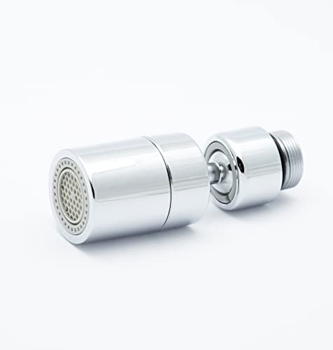 Luftsprudler aus Metall, kompatibel mit IKEA M18.5 Wasserhähnen mit 2 Modi/Strahlarten, 360 Grad drehbar und 80 Grad neigbar, integrierter Filter. BLUMKRAFT