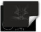 DarHaus Herdabdeckplatte Einteilig Küche Herdabdeckung Ceranfeld Herdabdeckplatten Anti Rutsch Matte Aufrollbar 70x52 cm, schwarz - Katze