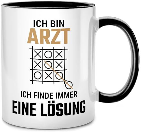 Seness Ich bin Arzt finde Lösung Tasse mit Spruch, Geschenk für Mediziner als Dankeschön, Doktor Geschenke für Ärzte, Arztpraxis Praxiseröffnung, Medizin Student, Krankenhaus Ärztin, Kaffeebecher