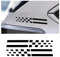 Adunsiaoto 2 Stück Flaggenspiegel Reflektierender Aufkleber, Reflektierende Aufkleber Für Rückspiegel, Rückspiegel Autoaufkleber Reflektierende Streifen(Schwarz)