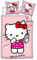 Bettwäsche Hello Kitty, Rosa, wendbar, Bettbezug 140 x 200 cm + Kissenbezug 65 x 65 cm, Polyester-Baumwolle